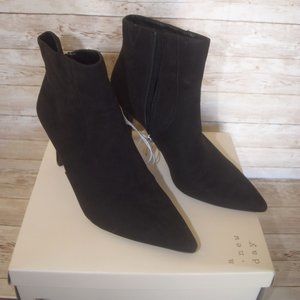 NWT Women's A New Day Black Suede Booties Size 10